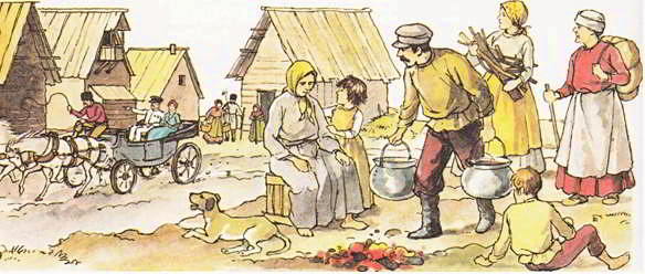 Большинство населения России составляли крепостные, то есть крестьяне